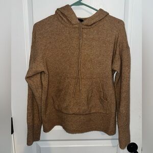 J. Crew Brown Wool Blend Sweater with hood
